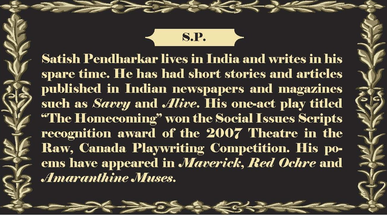 Satish Pendharkar  Scarlet Literary Magazine